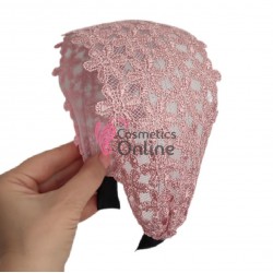 Bentita deosebita pentru par din Dantela lata BTP088HH - Roz